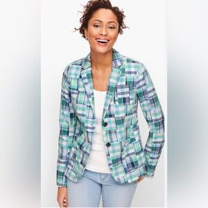 Talbots Summer Blazer in Madras, size 16 NWT